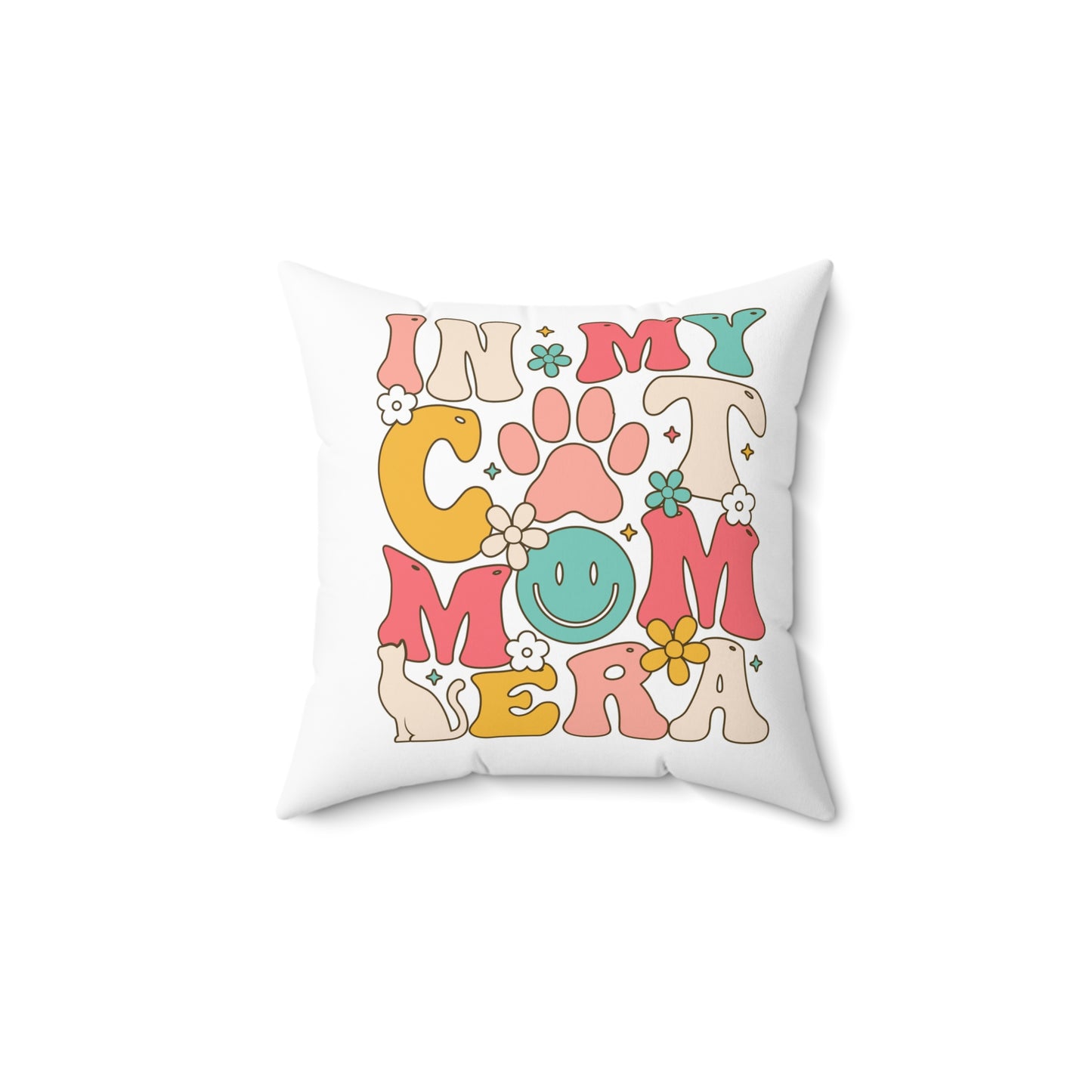 Cat Mom Square Pillow