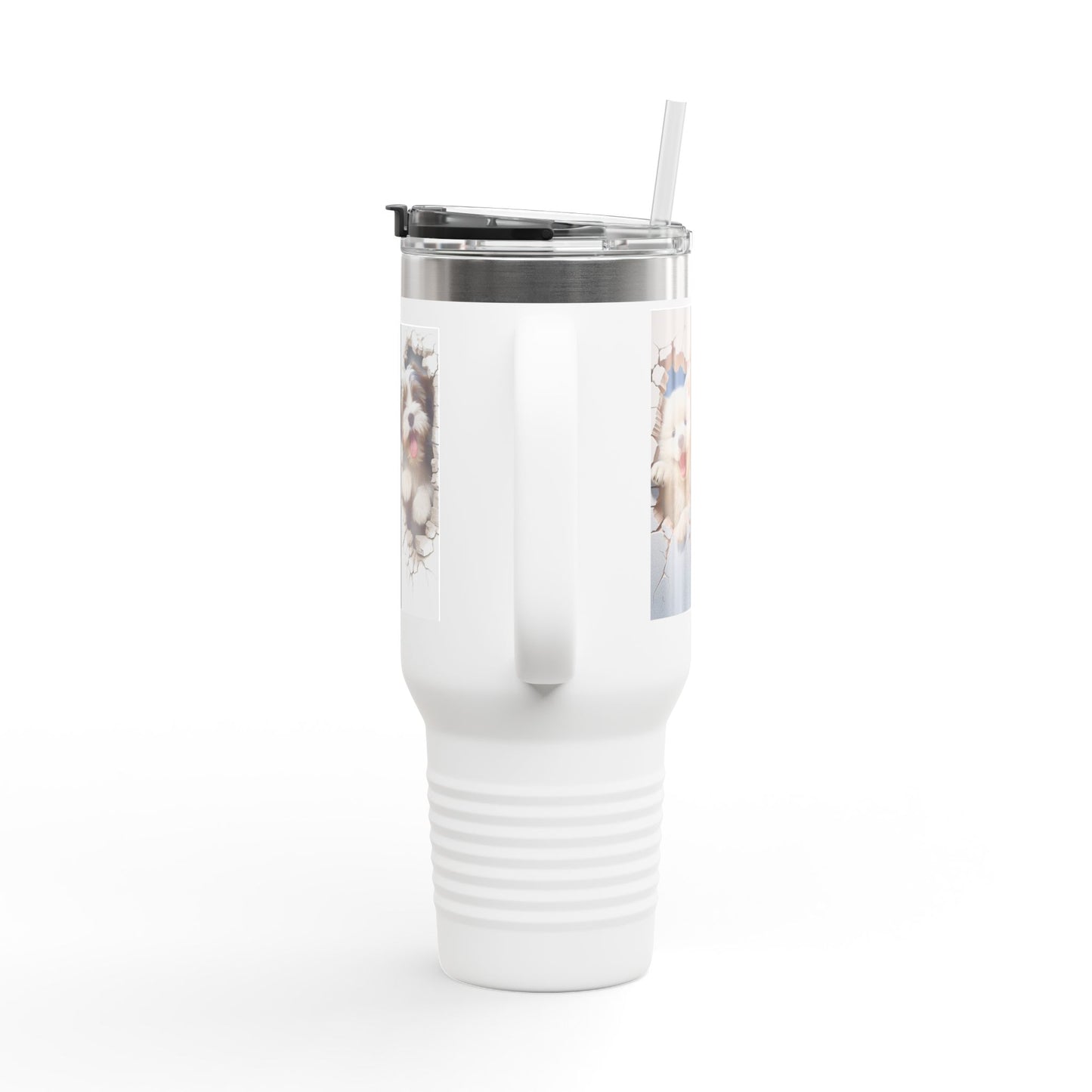 Dog 4 Puppies- Insulated Travel Mug, 40oz