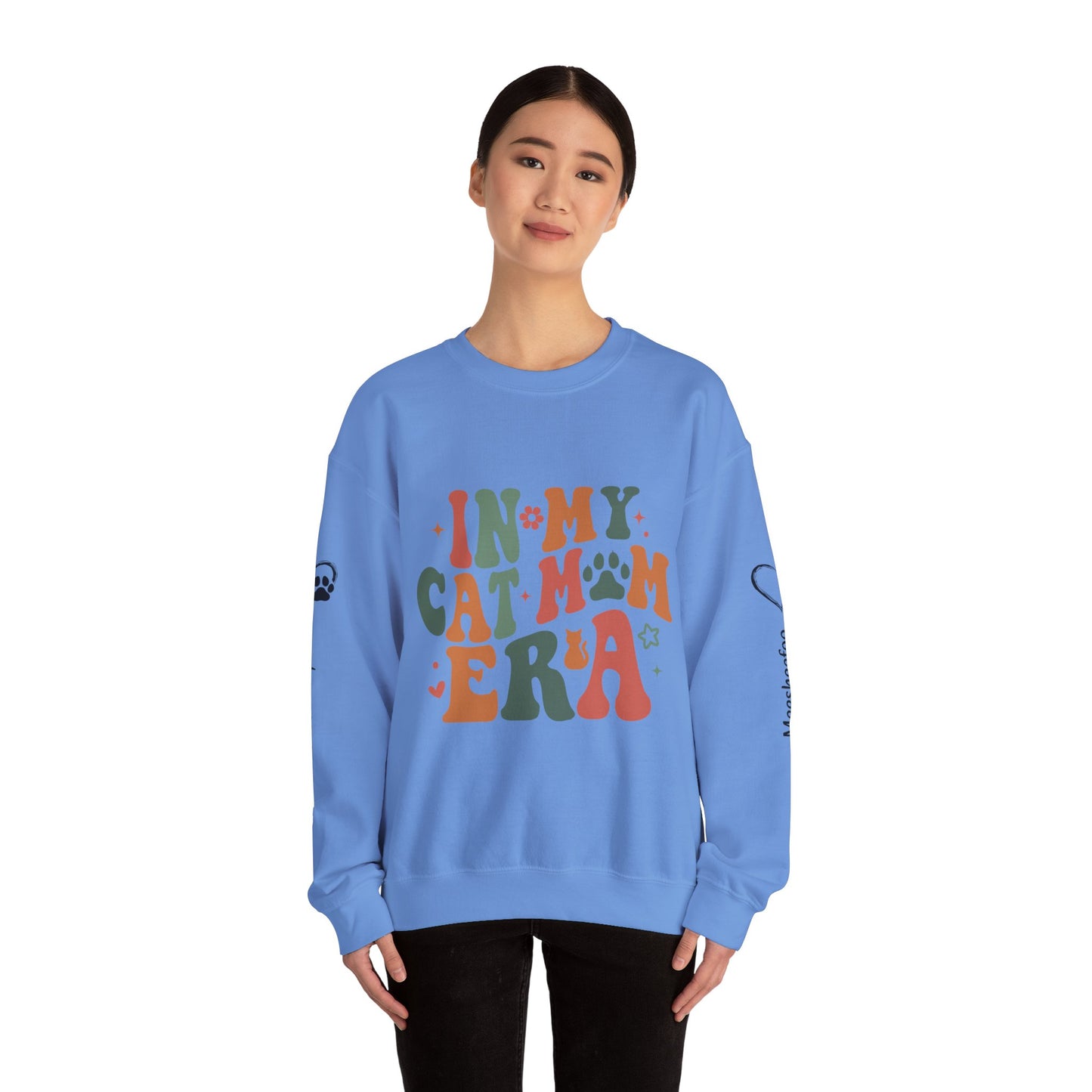 Custom Cat Mom Crewneck Sweatshirt