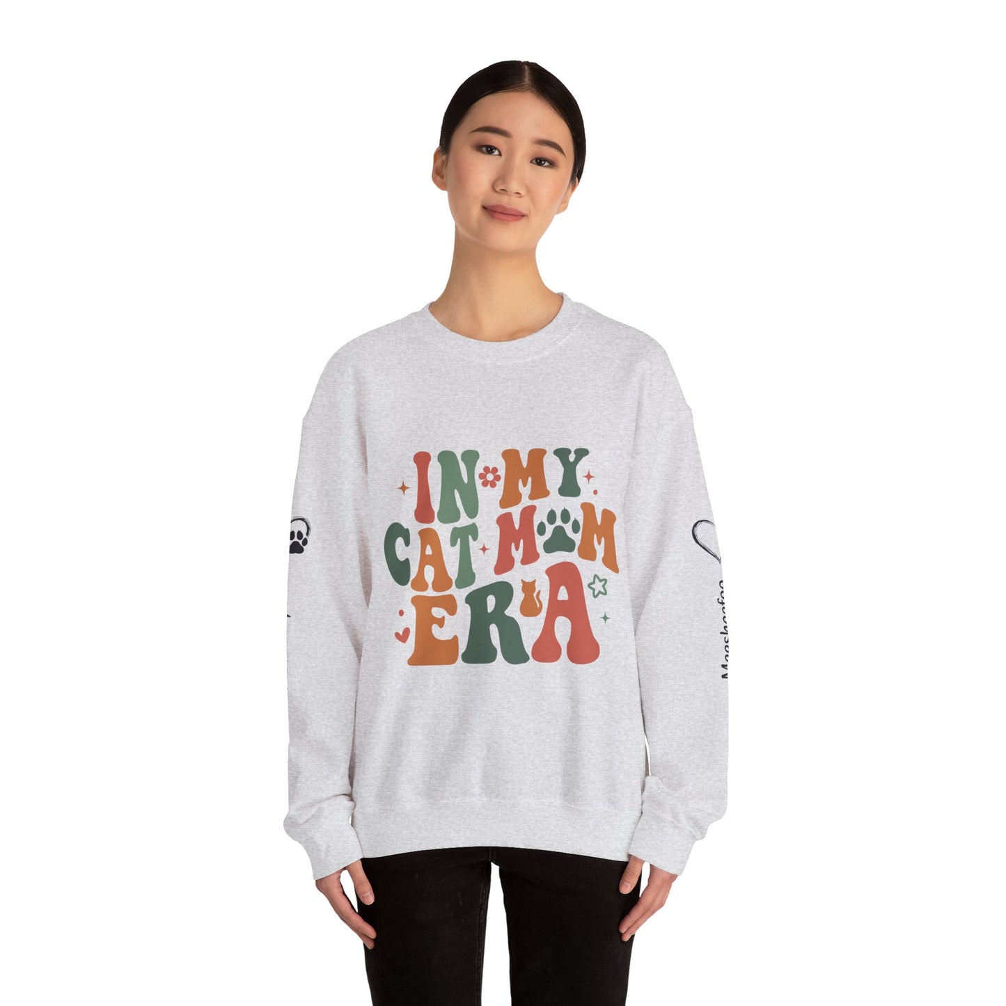 Custom Cat Mom Crewneck Sweatshirt